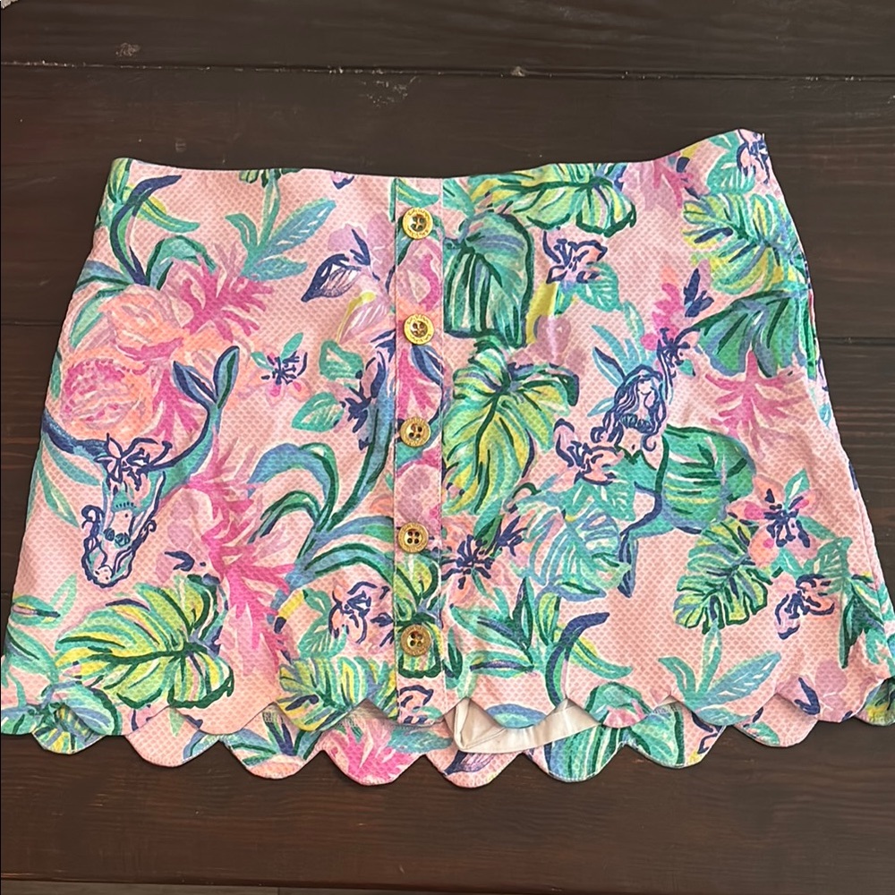 Lilly Pulitzer mermaid mini skirt (with built in shorts)